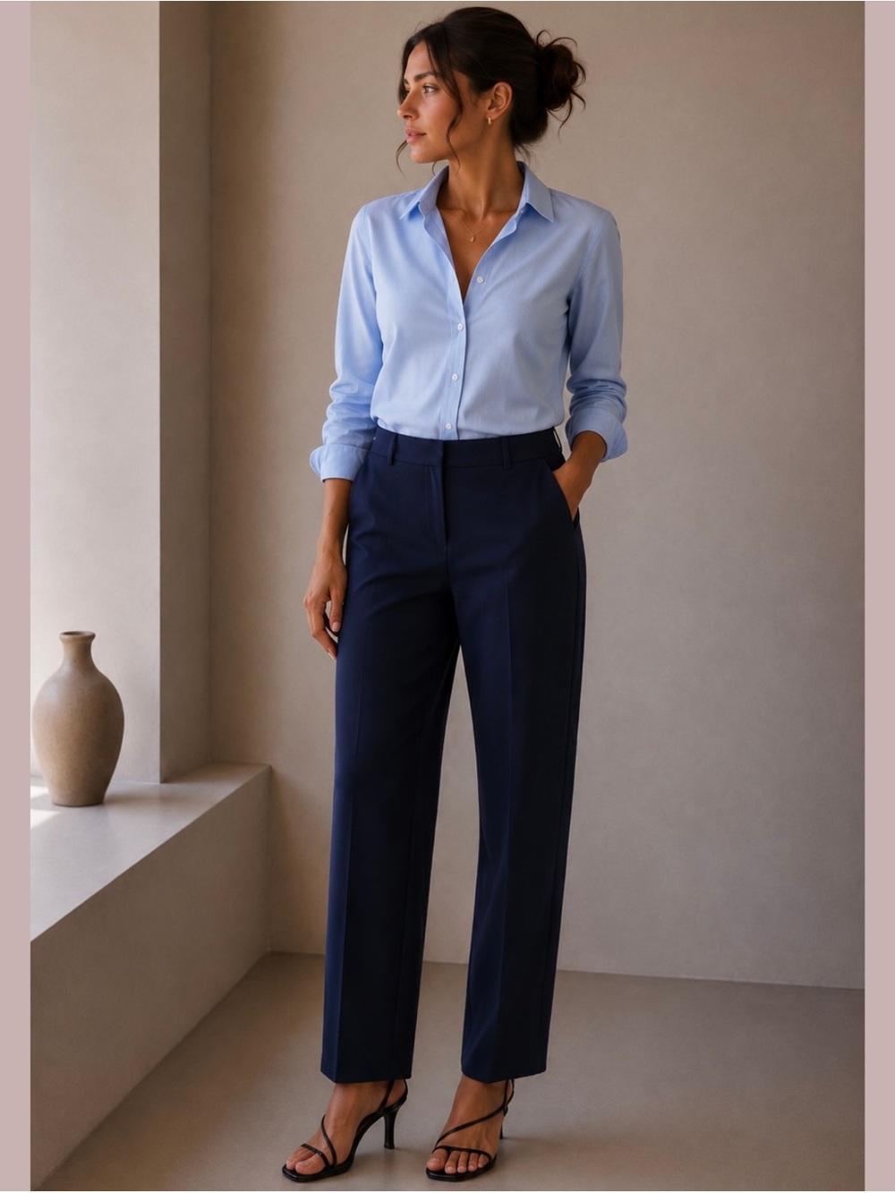 Chico's So Slimming Dark Navy Tailored Dress Pants